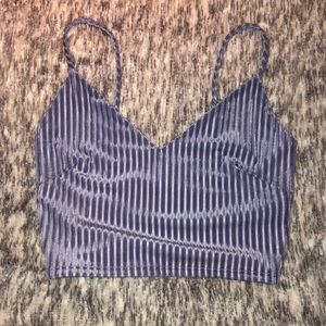 ☀️Purple Velvet Pinstriped Skirt Set
